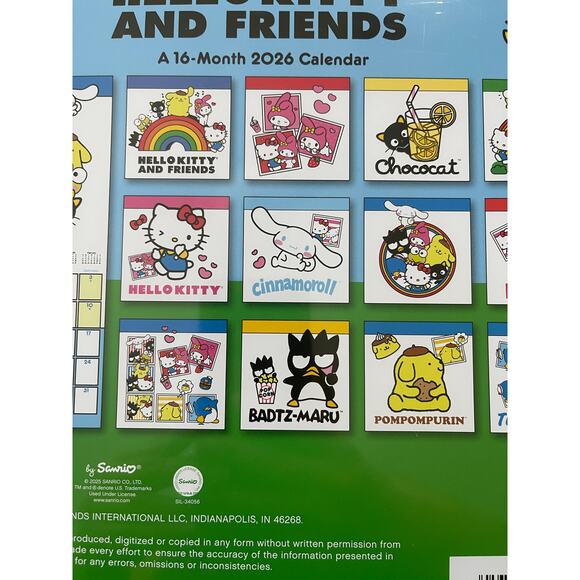 Sanrio Hello Kitty & Friends 2026 Wall Calendar 16-Month NEW - Picture 4 of 7